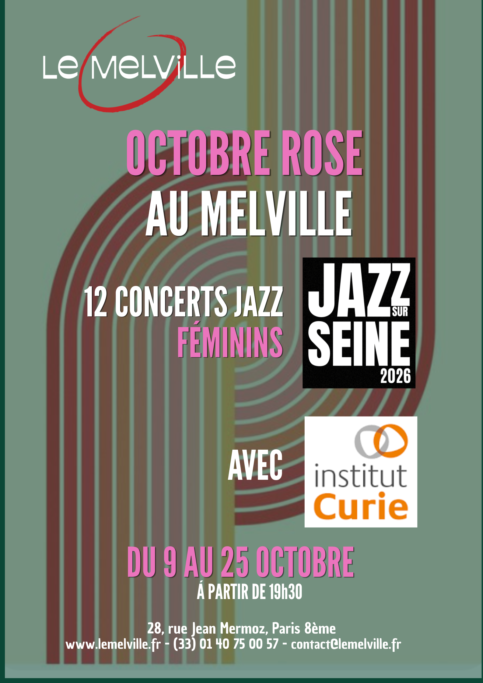 Octobre Rose au Melville — 12 concerts jazz féminins