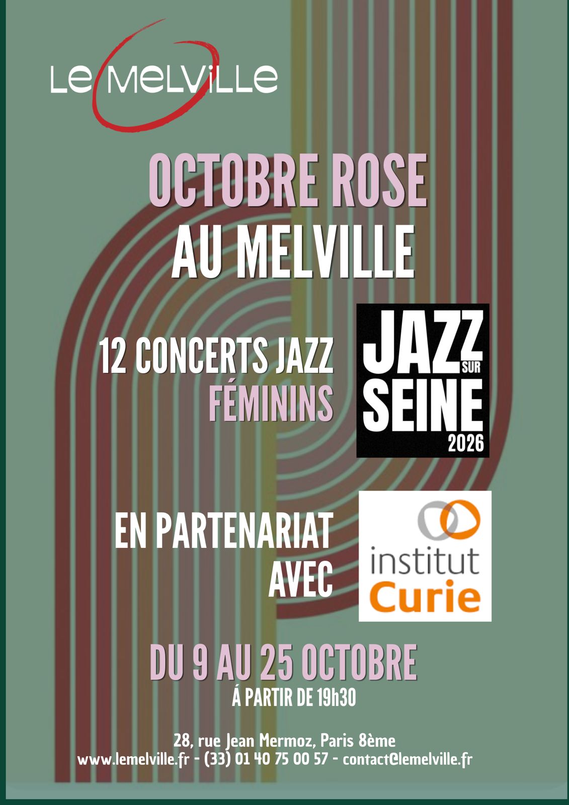 Octobre Rose au Melville — 12 concerts jazz féminins